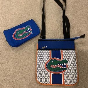 Florida Gators small messenger purse and wristlet bundle.